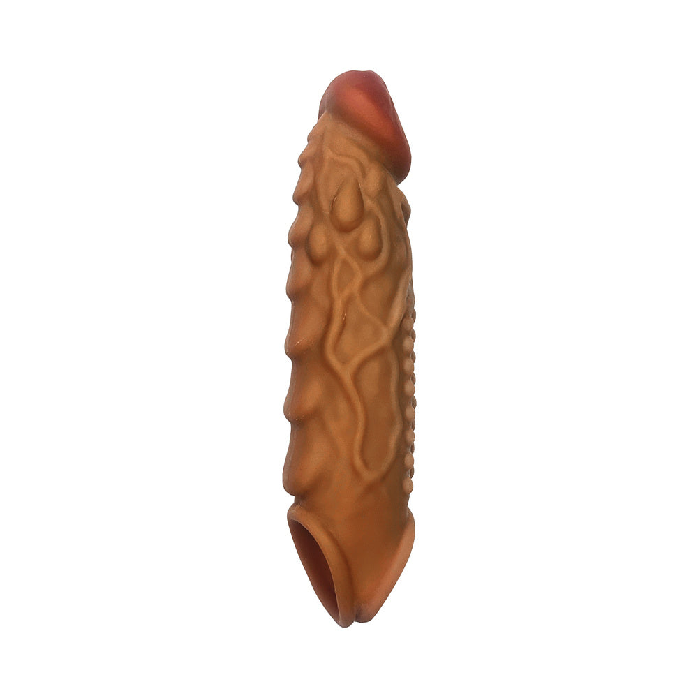 HOTT PRODUCTS - MANGA PARA PÉNIS SKINSATIONS BUMP&GRIND COM RELEVOS E TIRA ESCROTAL