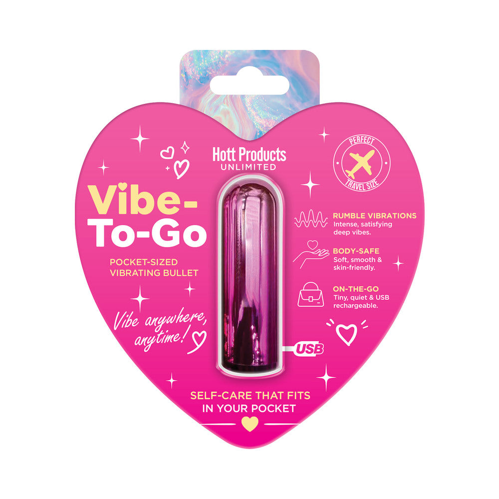 HOTT PRODUCTS - VIBE TO GO GRADIENT COLOR BULLET 10 FREQUÊNCIAS 2.3 POLEGADAS ROSA