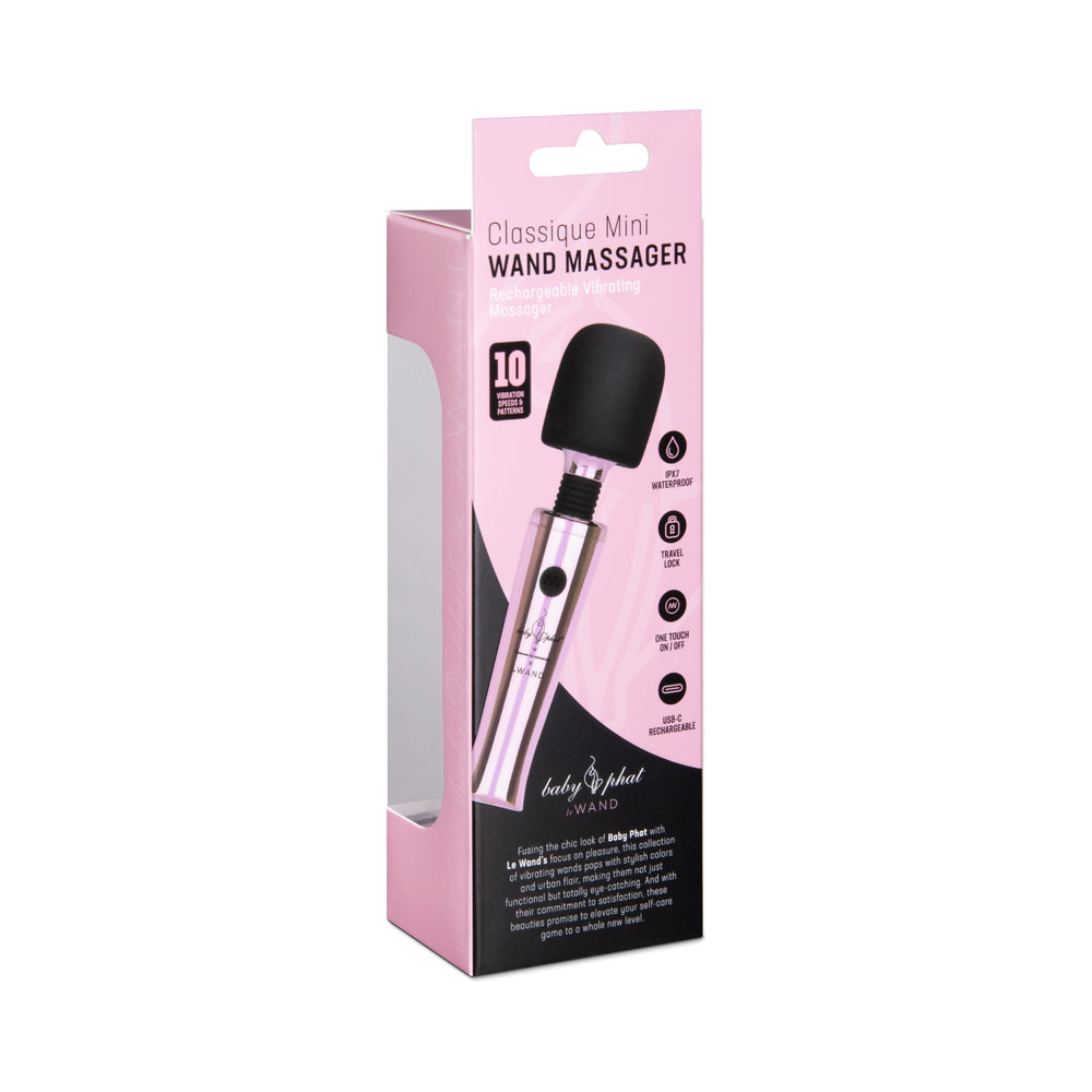 LE WAND - VIBRADOR MINI RECARREGÁVEL BABY PHAT X LE WAND CLASSIQUE COR-DE-ROSA