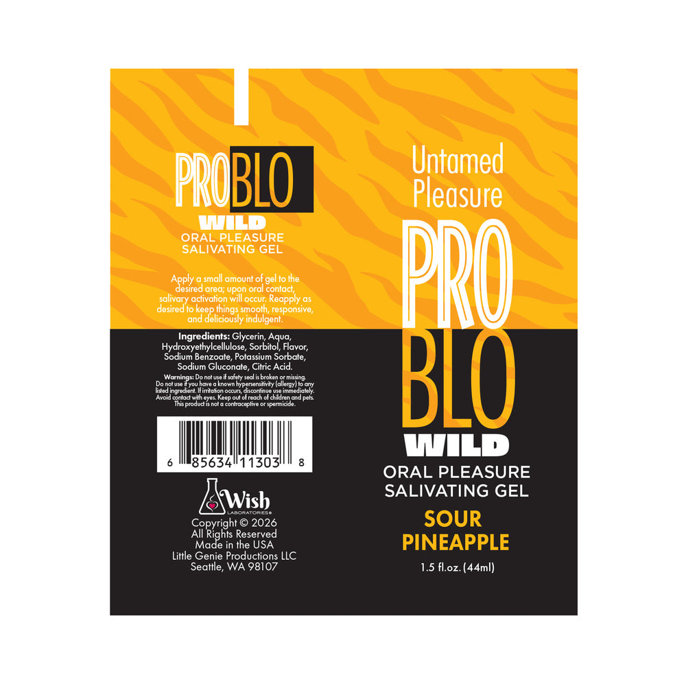 LITTLE GENIE - GEL SALIVANTE PARA PRAZER ORAL PROBLO WILD SABOR ANANÁS ÁCIDO 42,5 G.