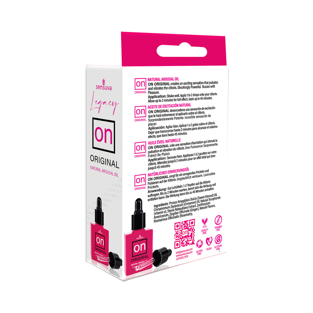 SENSUVA - ON LEGACY ORIGINAL AROUSAL OIL (7,5ML) FRASCO DE VIDRO DE LUXO