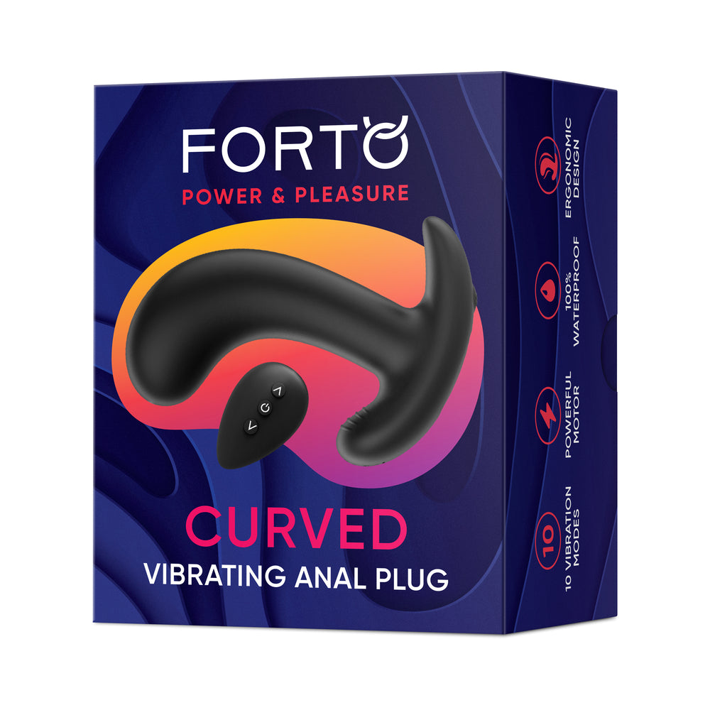 FORTO - PLUG VIBRATÓRIO CURVADO PRETO