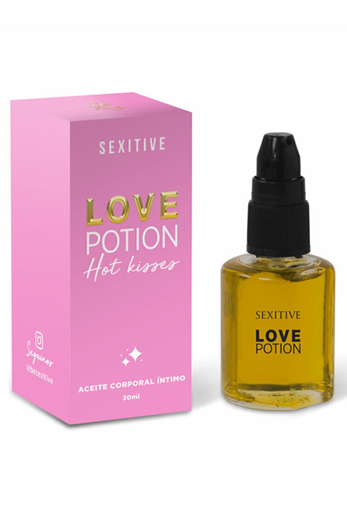 SEXITIVE - ACEITE LOVE POTION- CHAMPAGNE Y FRAMBUEZA - 30 ML.