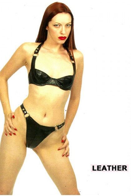 STORMY LEATHER - STORMY BIKINI VALENCIA CUERO NEGRO