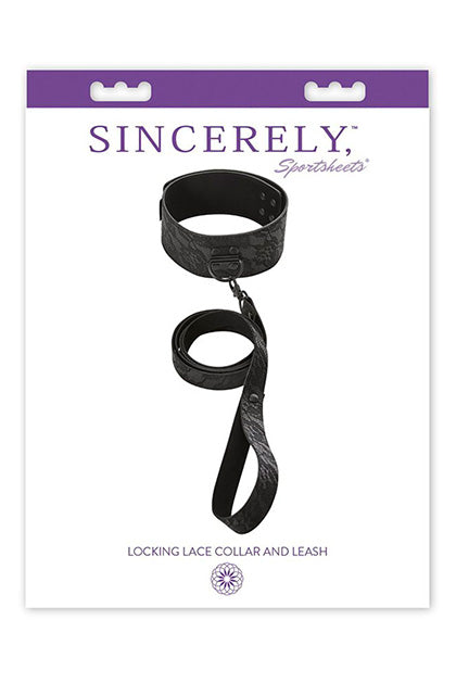 SPORTSHEETS - LOCKING LACE COLLAR & LEASH