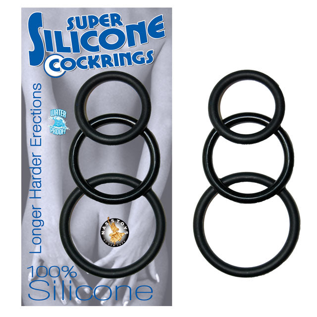 NASSTOYS - SUPER SILICONE COCKRINGS 3 (PRETO)