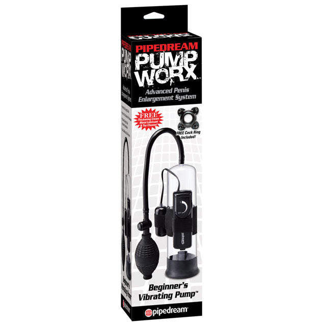 PIPEDREAM - PUMP WORX BEGINNER'S VIBRATING PUMP CLEAR/BLACK