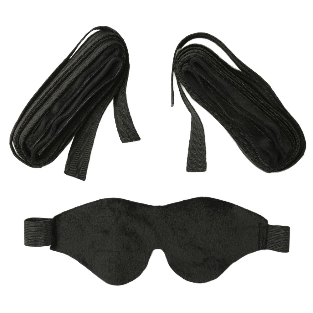 SPORTSHEETS - SEX & MISCHIEF O NOSSO PRIMEIRO KIT DE BONDAGE PRETO