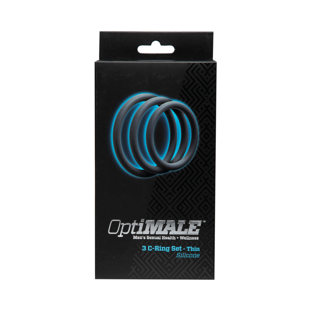 DOC JOHNSON - OPTIMALE – 3 C-RING SET – THIN SLATE