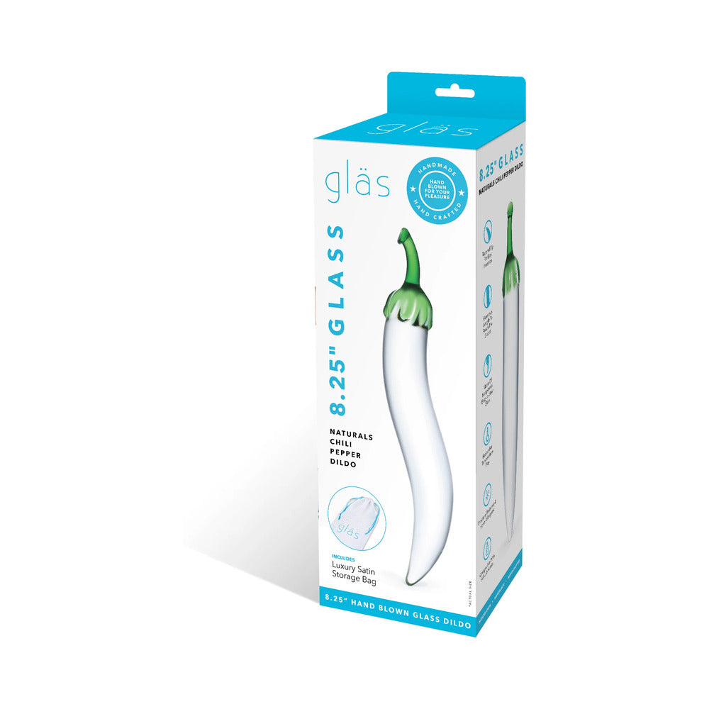 ELECTRIC EEL - DILDO GLAS NATURALS CHILI PEPPER 8.25 POL.