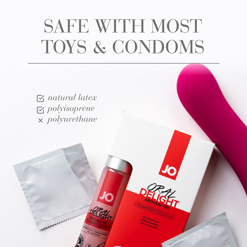 SYSTEM JO - JO ORAL DELIGHT AROUSAL GEL STRAWBERRY SENSATION 1 OZ.