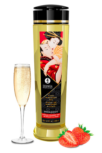 SHUNGA - MASSAGE OIL ROMANCE - FRESAS CON CHAMPAÑA