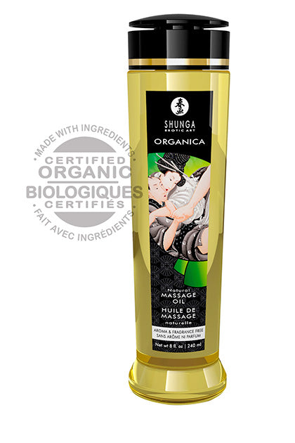 SHUNGA - MASSAGE OIL NATURAL - SIN AROMA Y SIN SABOR