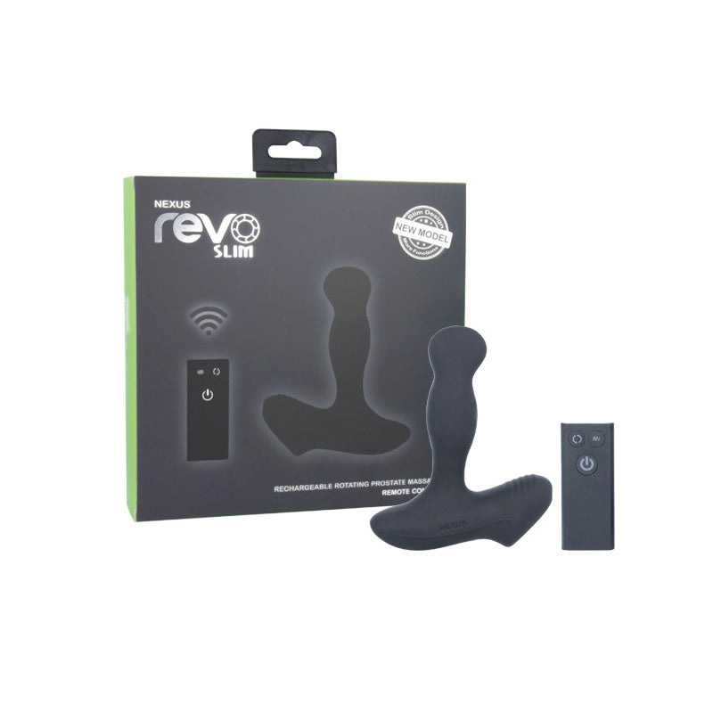 NEXUS - REVO SLIM REMOTE CONTROL ROTATING PROSTATE MASSAGER - BLACK