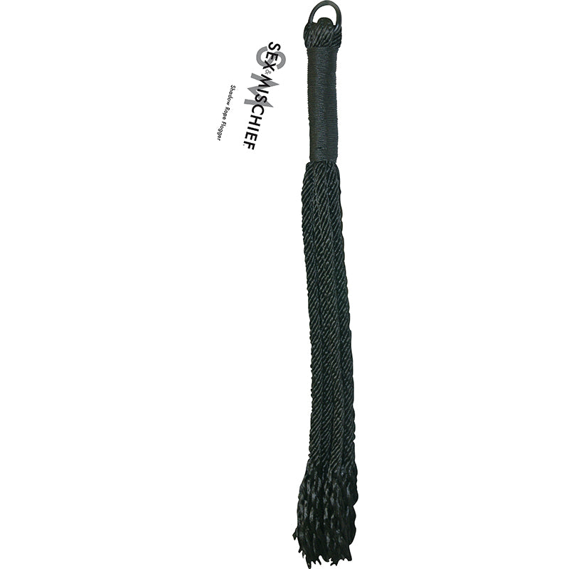 SPORTSHEETS - SEX & MISCHIEF SHADOW ROPE FLOGGER BLACK