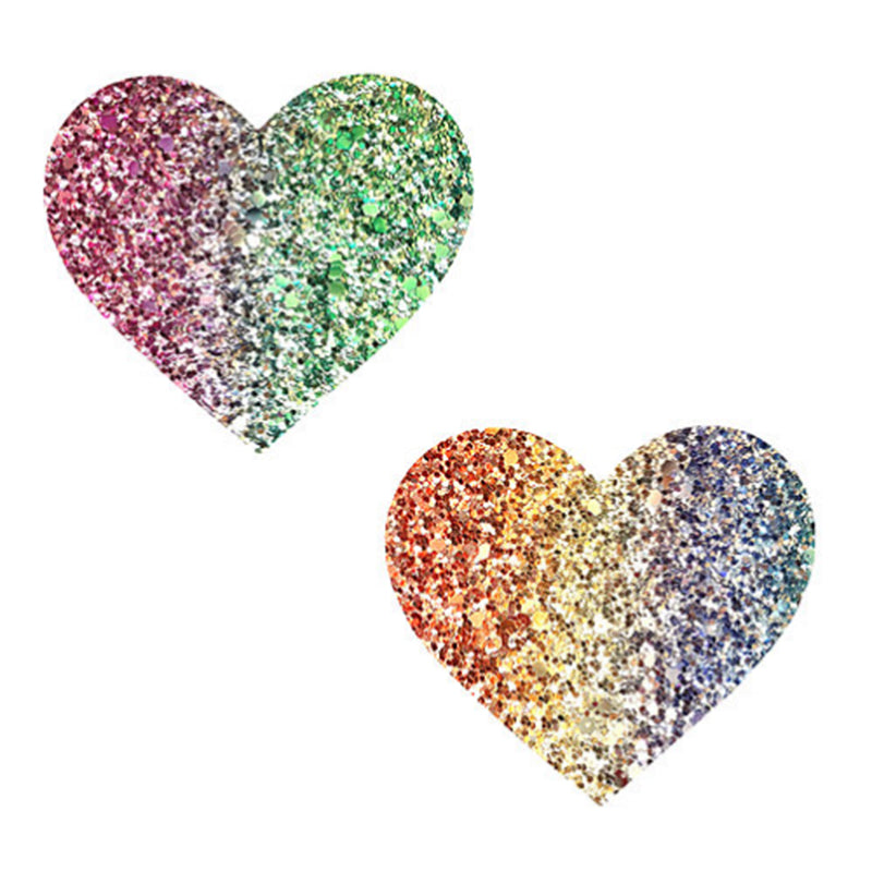 NEVA NUDE - PASTY HEART GLITTER MULTICOLOR