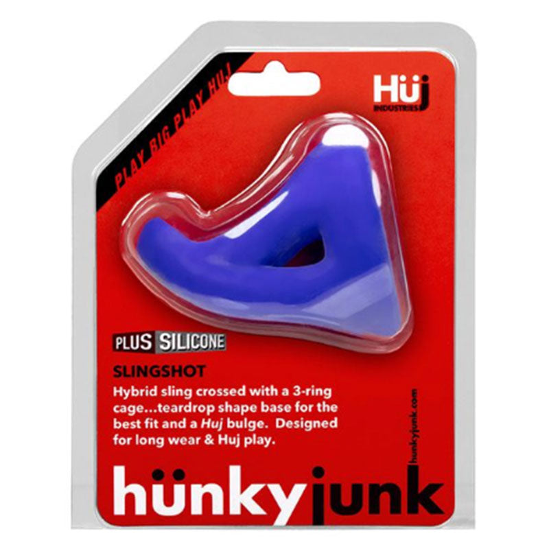 OXBALLS - HUNKYJUNK SLINGSHOT 3-RING TEARDROP COBALT