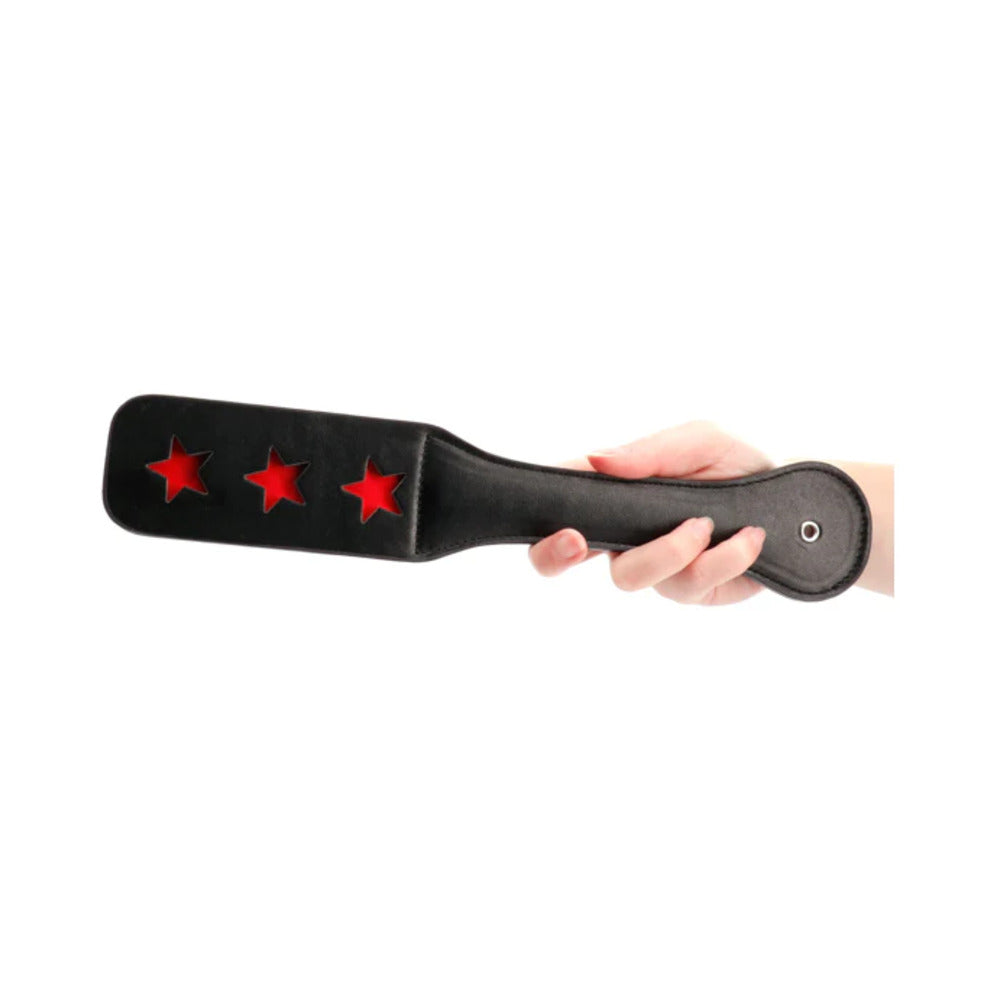 SHOTS - OUCH! STAR PATTERN PADDLE BLACK