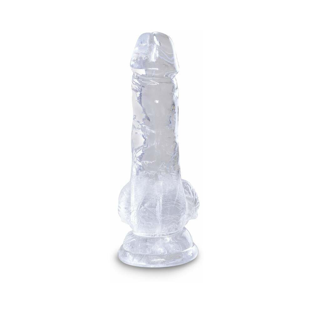 PIPEDREAM - KING COCK CLEAR 5 IN. COCK WITH BALLS REALISTIC SUCTION CUP DILDO