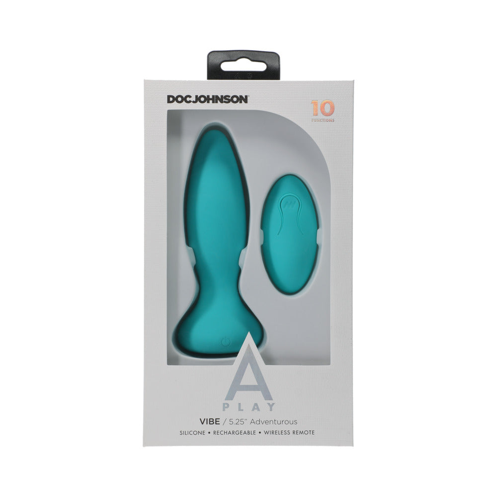 DOC JOHNSON - A PLAY VIBE ADVENTUROUS: PLUG ANAL RECARREGÁVEL EM SILICONE COM COMANDO