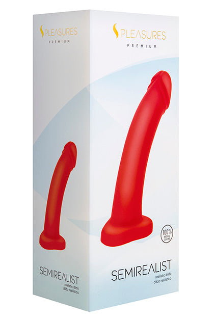 S PLEASURES PREMIUM LINE - SEMIREALIST REALISTIC DILDO RED