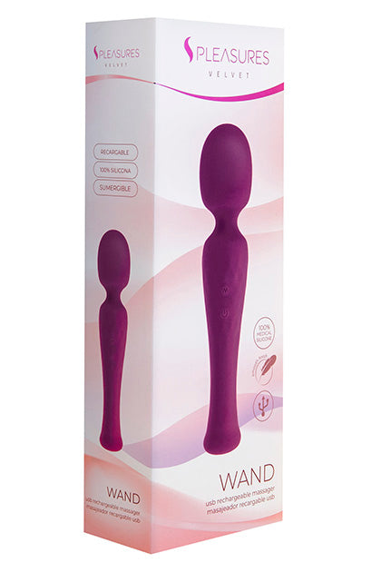 S PLEASURES VELVET - WAND MASSAGER PURPLE