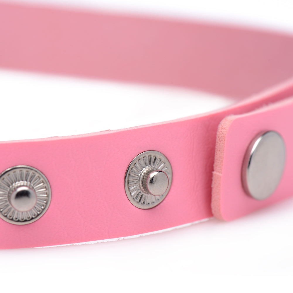 XR BRANDS - MASTER SERIES SWEET HEART CHROME HEART CHOKER ROSA