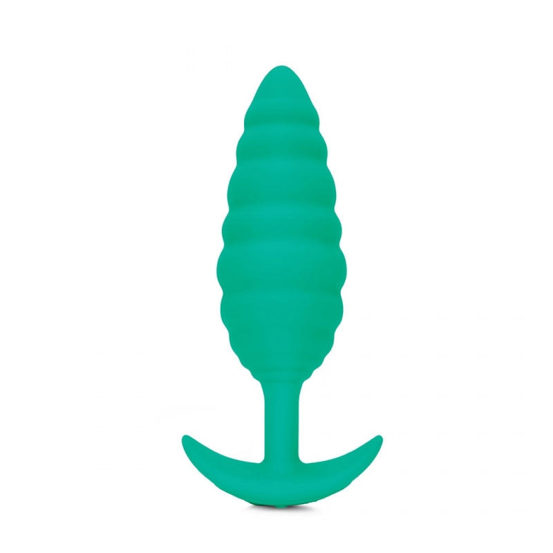 B-VIBE - PLUG ANAL VIBRATÓRIO RECARREGÁVEL EM SILICONE TEXTURIZADO VERDE