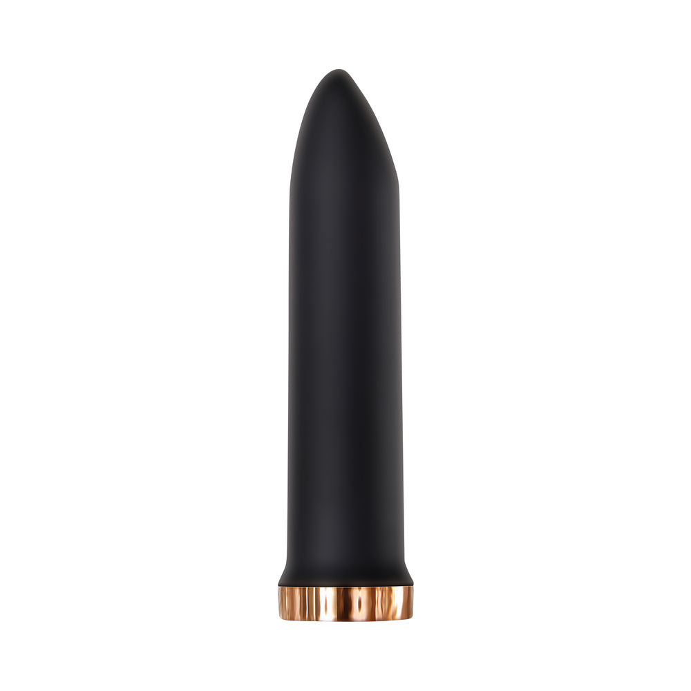 EVOLVED - VIBRADOR BULLET RECARREGÁVEL DE SILICONE FOUR PLAY E CONJUNTO DE 3 PEÇAS DE MANGA PRETO