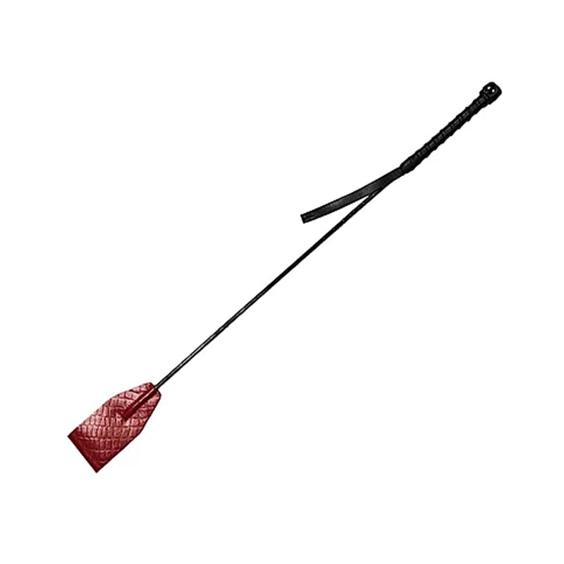 ROUGE GARMENTS - LEATHER RIDING CROP BURGUNDY & BLACK
