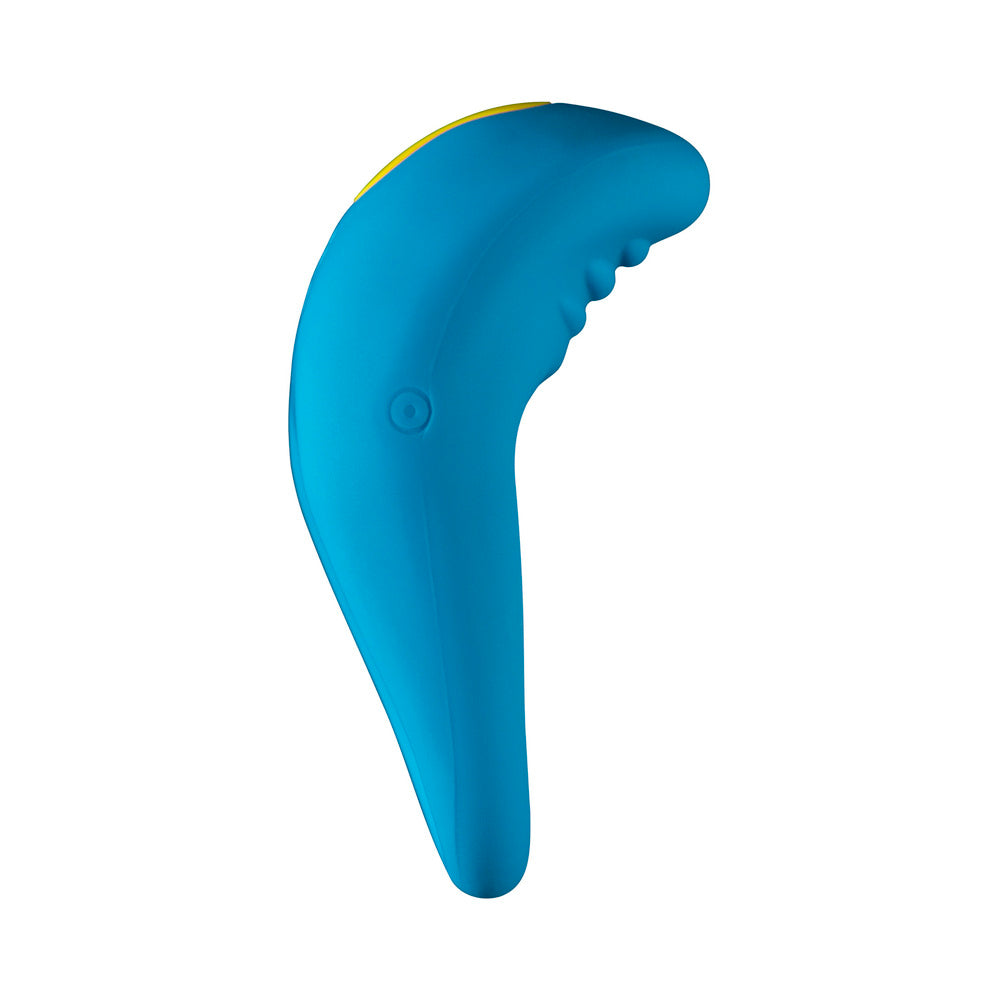 ROMP - JUKE RECHARGEABLE SILICONE VIBRATING PENIS RING LIGHT BLUE