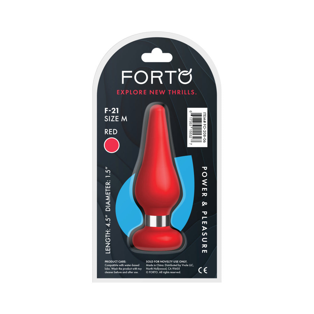 FORTO - F 21 TAMPÃO ANAL DE SILICONE EM FORMA DE GOTA MÉDIO