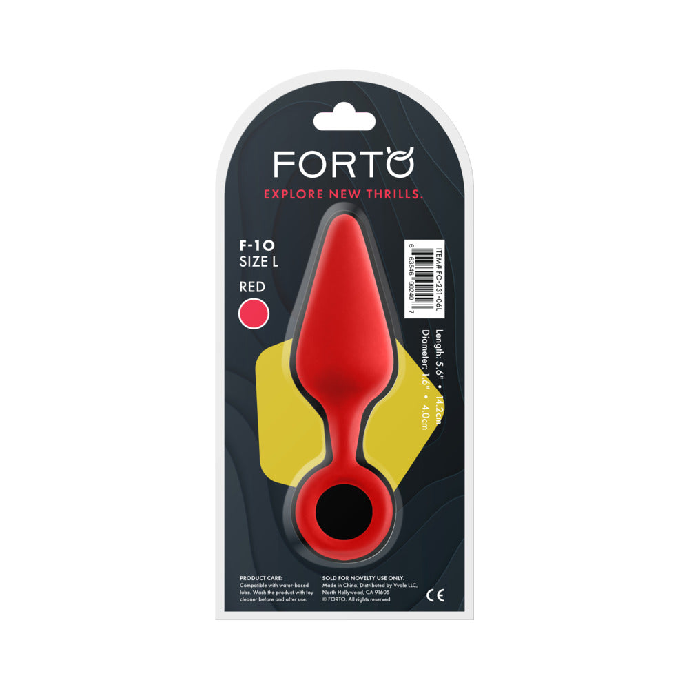 FORTO - F 10 SILICONE ANAL PLUG WITH PULL RING LARGE