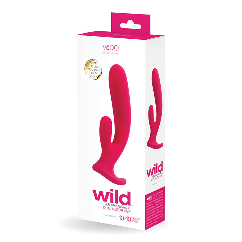 VEDO - VIBRADOR DUPLO RECARREGÁVEL WILD ROSA