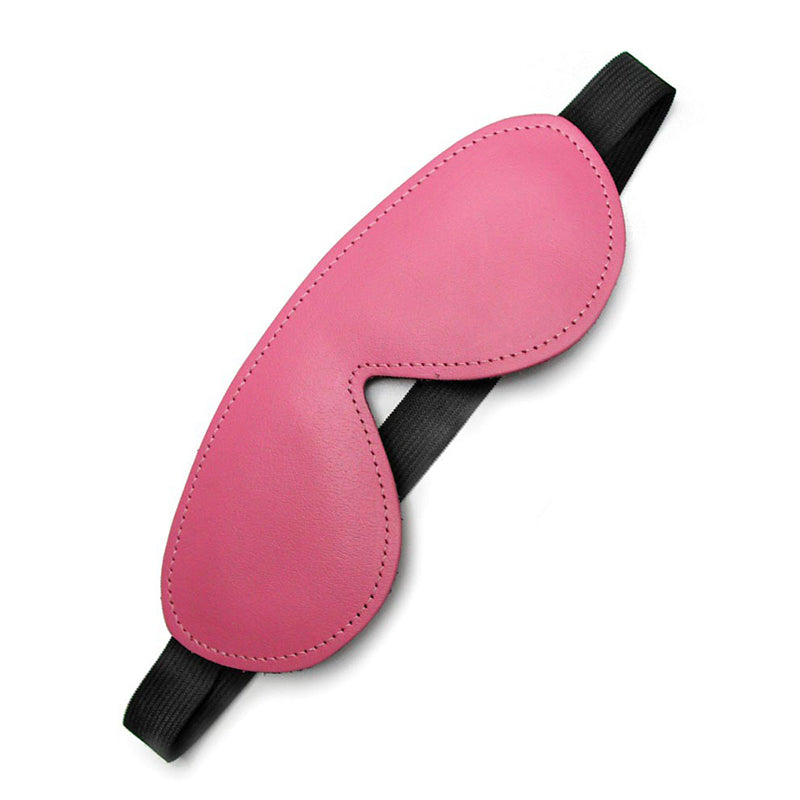 STOCKROOM - KINKLAB PINK BOUND LEATHER BLINDFOLD
