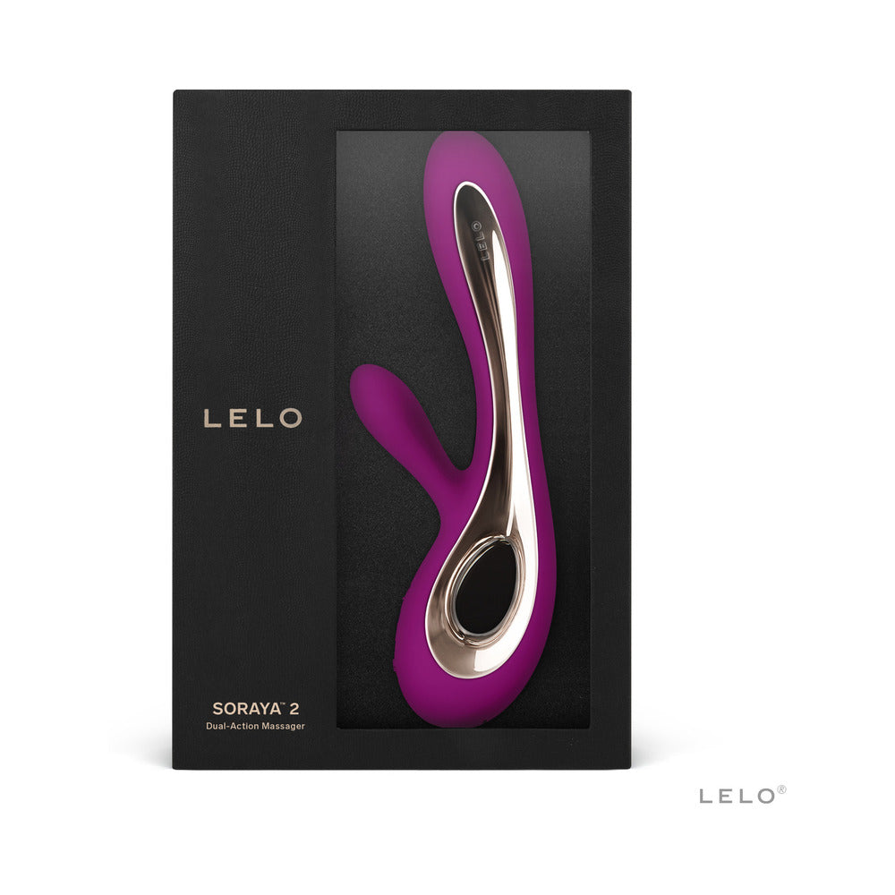 LELO - SORAYA 2 RECHARGEABLE RABBIT VIBRATOR DEEP ROSE