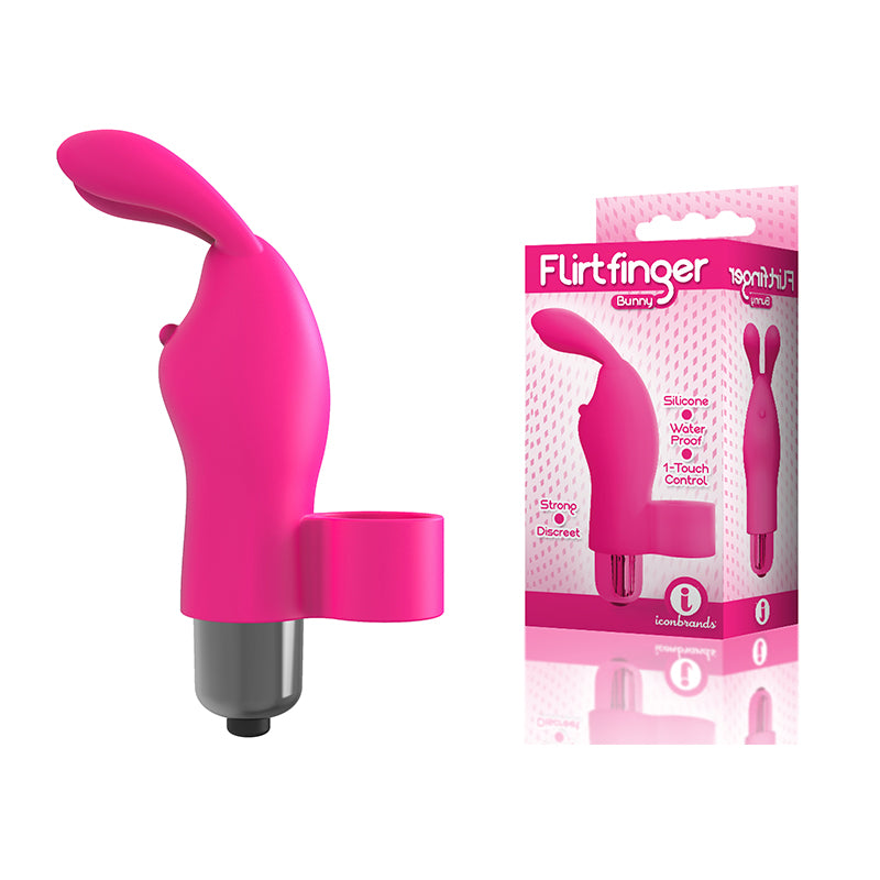 ICON BRANDS - THE 9'S FLIRT FINGER BUNNY FINGER VIBRATOR PINK