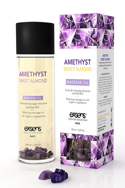 Relaxing Oil With Organic Ingredientes And Stones Amethyst Sweet Almond 100 ml.