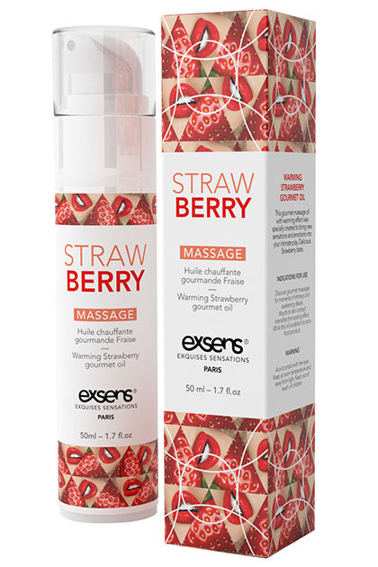EXSENS - WARMING GOURMET MASSAGE OIL STRAWBERRY 50ML