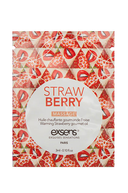 EXSENS - WARMING GOURMET MASSAGE OIL STRAWBERRY SACHET 3ML