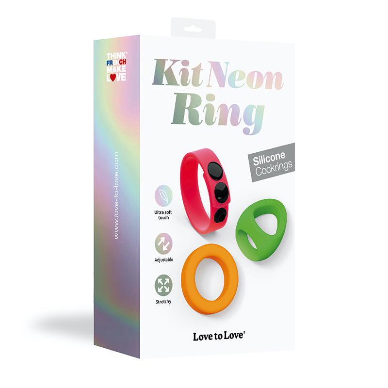 LOVELY PLANET - LOVE TO LOVE KIT NEON SILICONE COCK RING SET