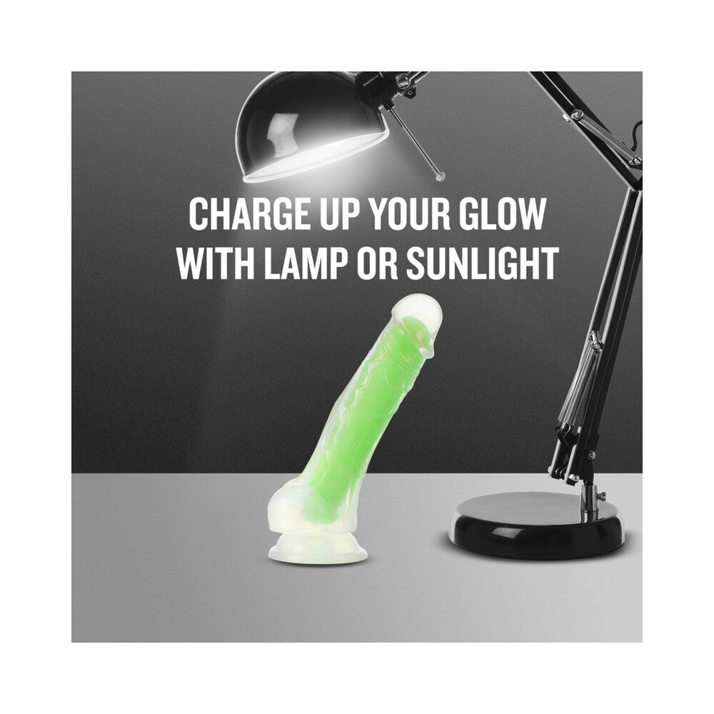 BLUSH - NEO ELITE GLOW-IN-THE-DARK VIPER 7 IN. DUAL-DENSITY DILDO NEON