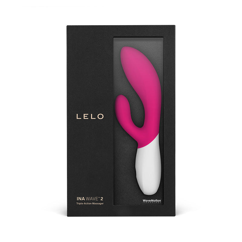 LELO - INA WAVE 2 RECHARGEABLE DUAL STIMULATOR CERISE