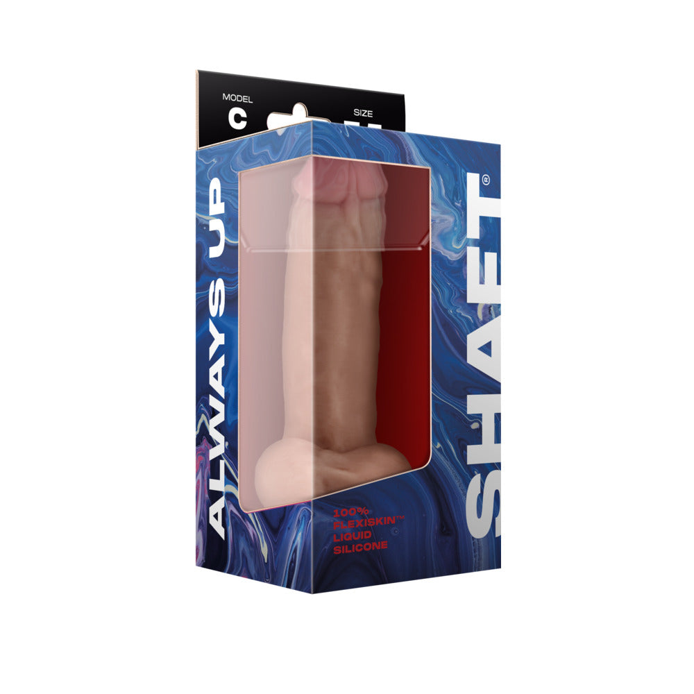 SHAFT - MODELO C: DILDO DE SILICONE DE DENSIDADE DUPLA DE 7,5 POL. COM BOLAS PINHO