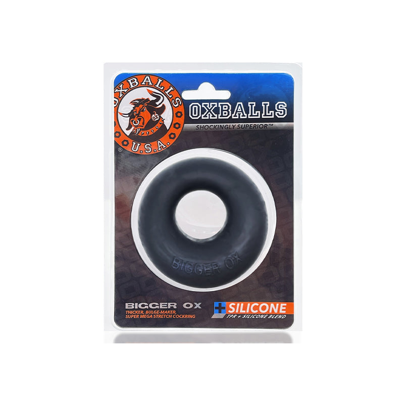 OXBALLS - BIGGER OX THICK COCK RING SILICONE TPR BLACK ICE