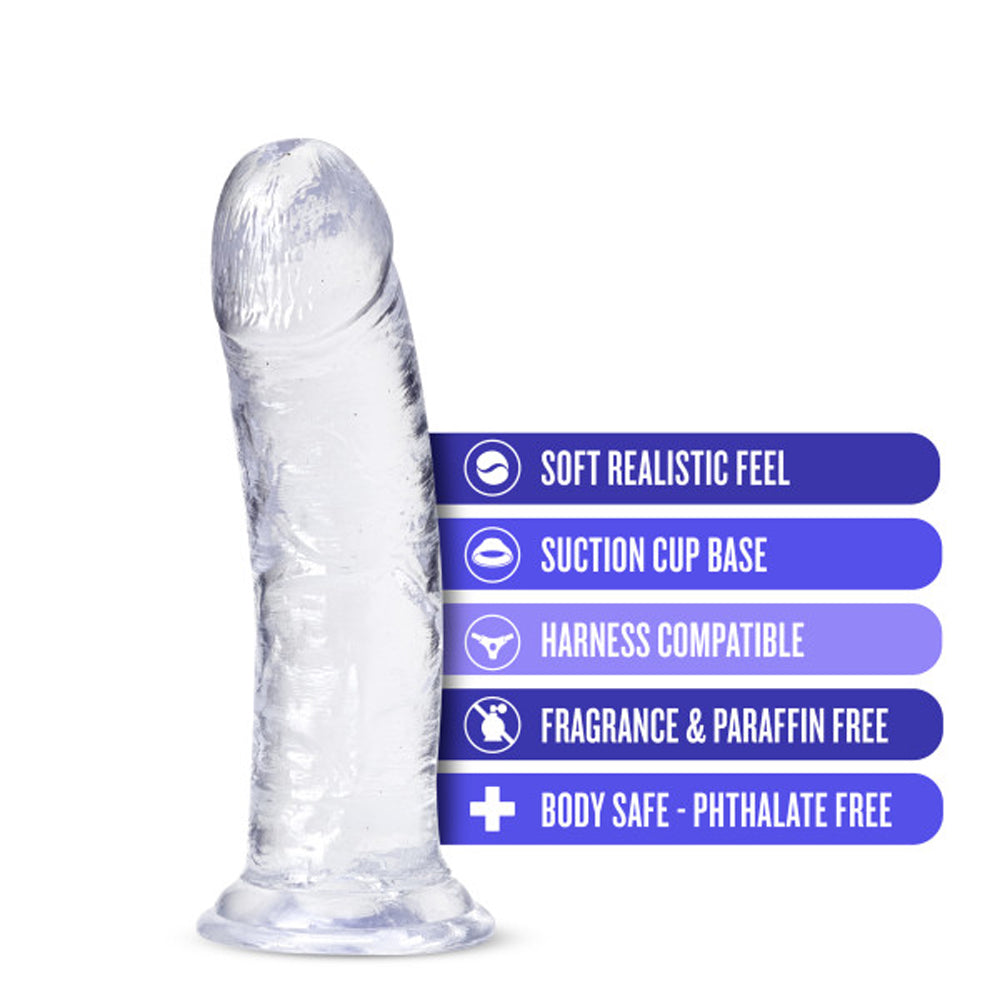 BLUSH - B YOURS PLUS ROAR N' RIDE 8 IN. DILDO CLEAR