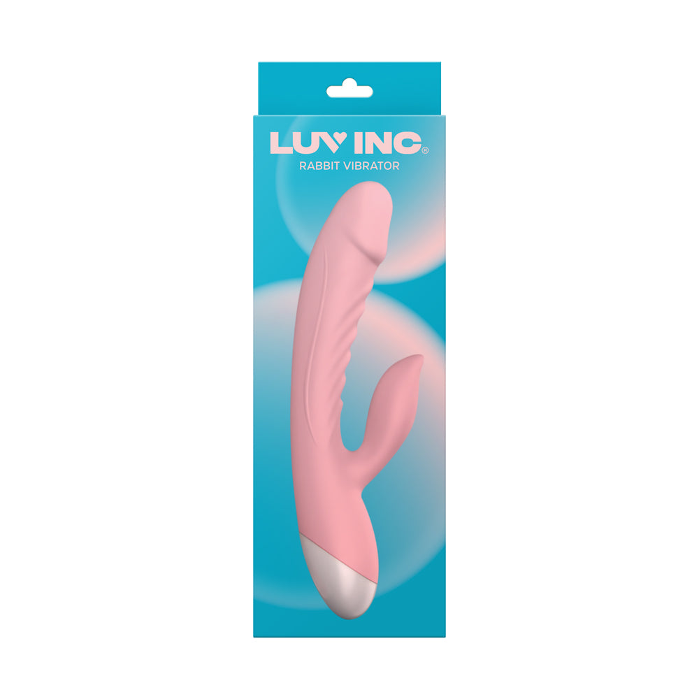 LUV INC. - RV20 RABBIT VIBRATOR RECHARGEABLE SILICONE DUAL STIMULATOR PINK