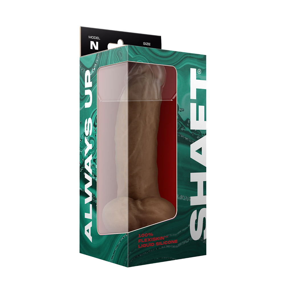 SHAFT - MODELO N: DILDO DE SILICONE DE DENSIDADE DUPLA DE 9.5 POL. COM BOLAS CARVALHO