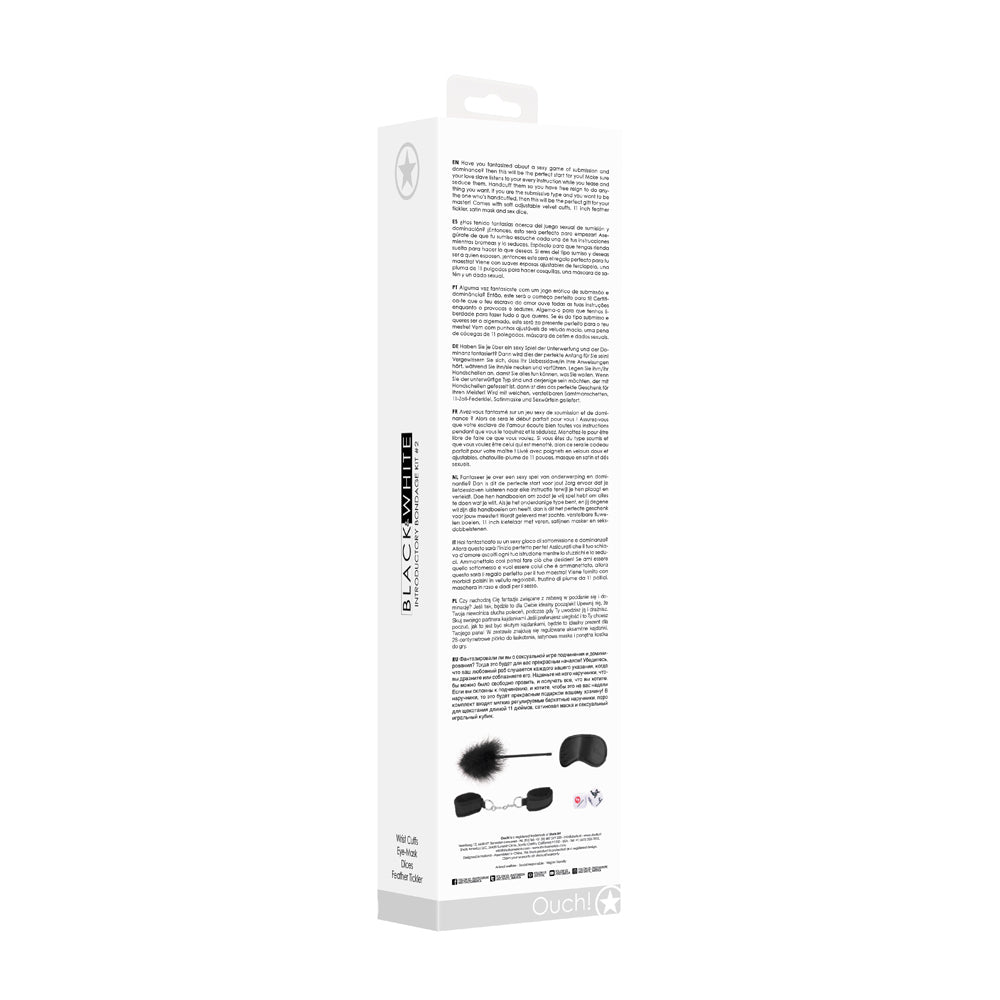 SHOTS - OUCH! BLACK & WHITE INTRODUCTORY BONDAGE KIT #2 BLACK