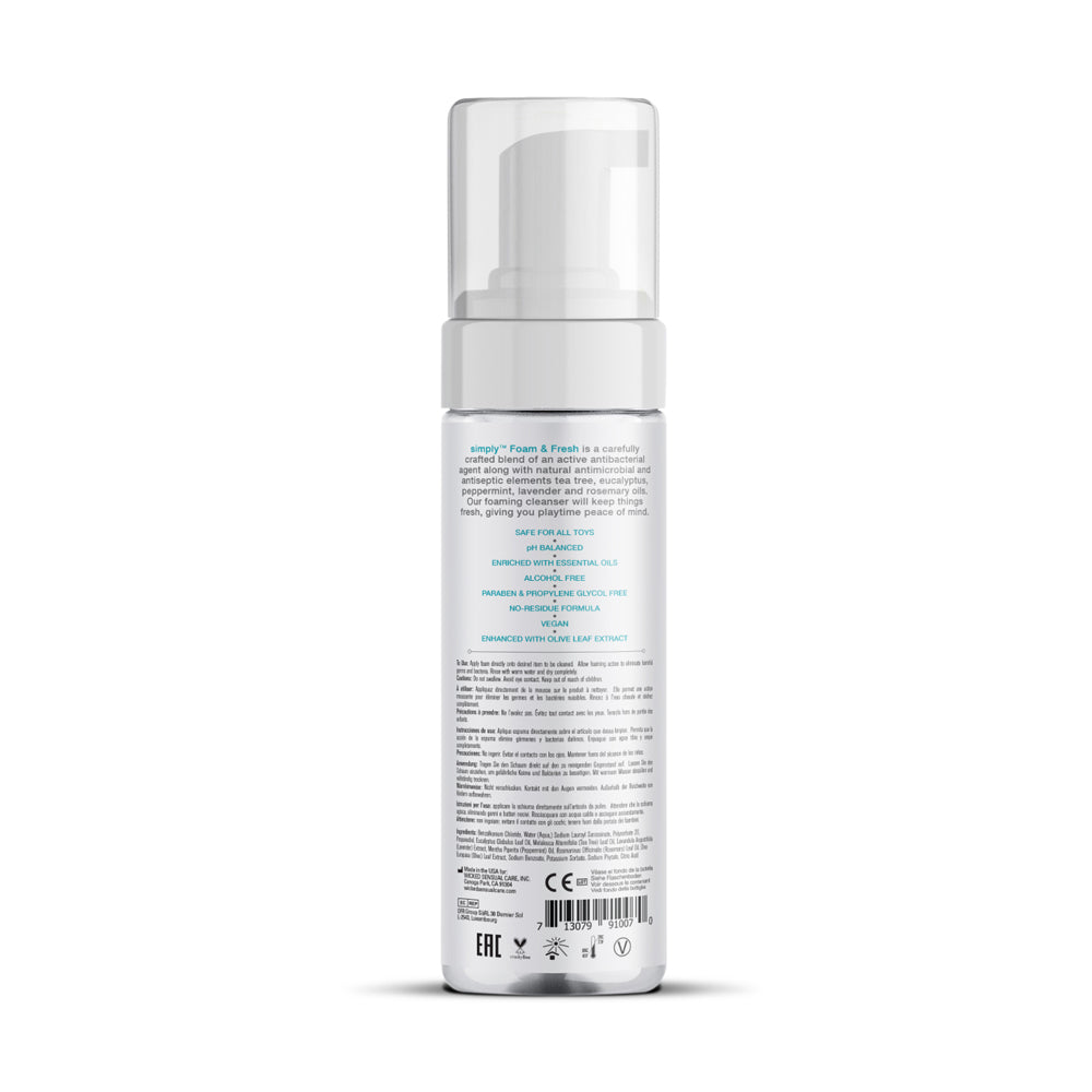 WICKED - ESPUMA DE LIMPEZA ANTIBACTERIANA PARA BRINQUEDOS SIMPLY FOAM & FRESH 7 OZ.
